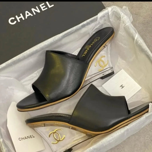 Chanel Black Slides Fashion slippers
