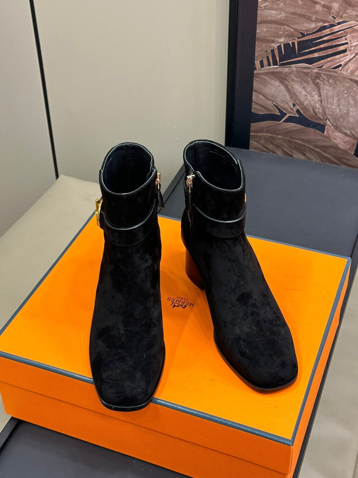 JILL 60 ANKLE BOOT IN BLACK SUEDE